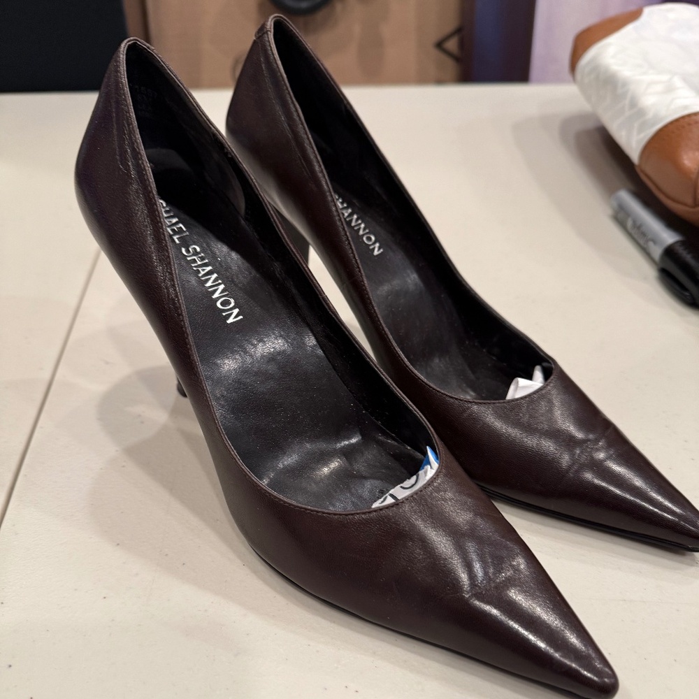 Brown Leather Heels